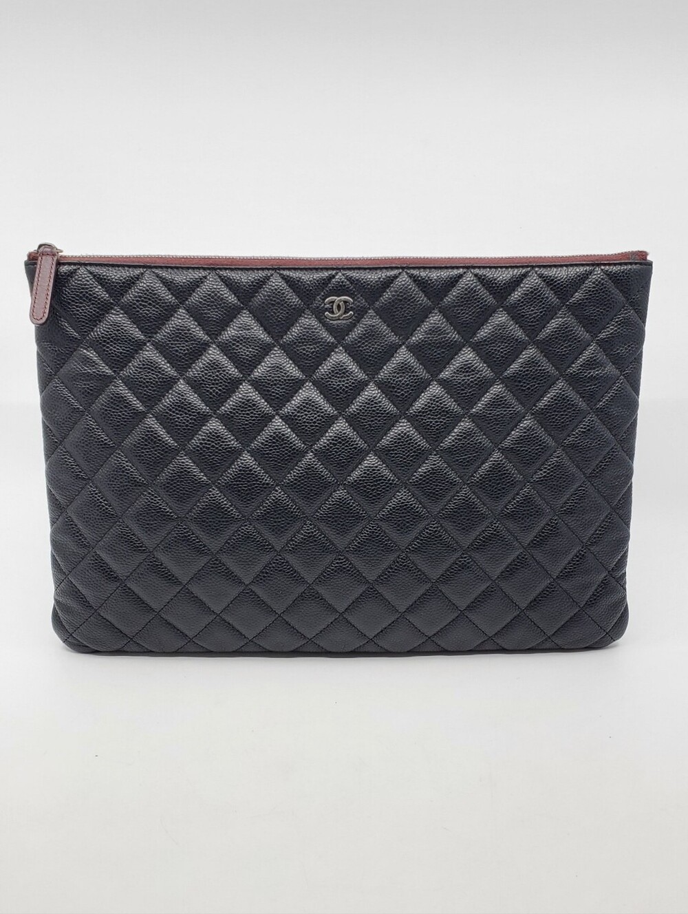 Chanel Large Caviar O-Case Zip Pouch